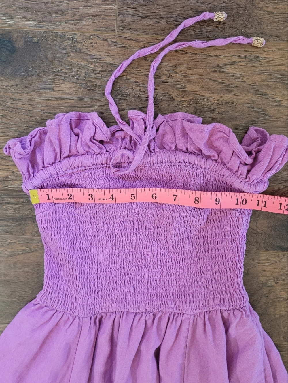 Free People Pink Strapless Ruffled Smocked Maxi Dress - Picture 4 of 10